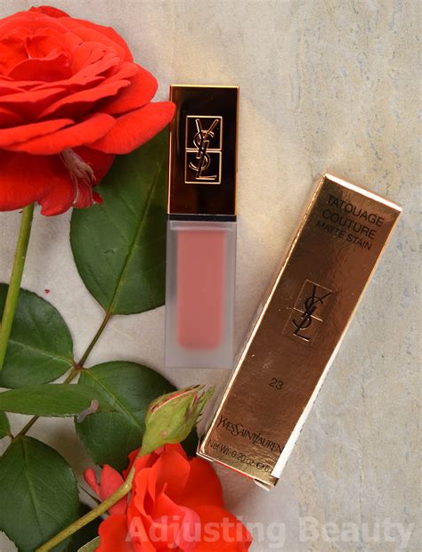 ysl tatouage couture 23 review|yves saint laurent lip stain.